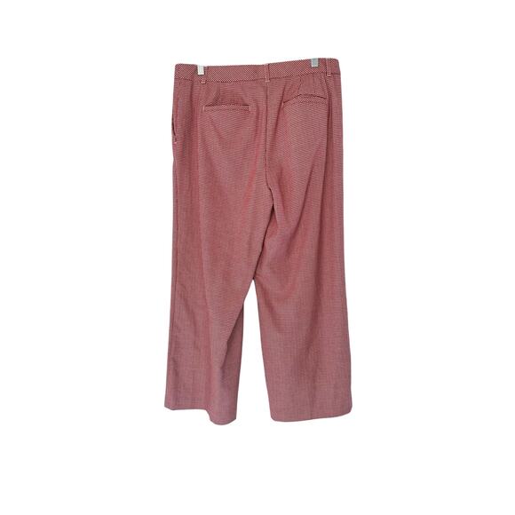 J. Jill Red Gingham Office Career Work Office Cropped Trouser Pants Size 10 - Picture 10 of 13